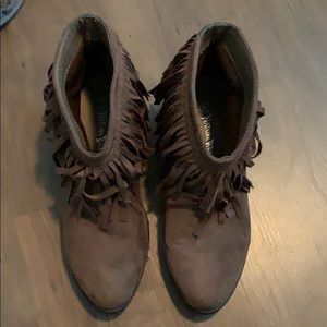 Fringe booties
